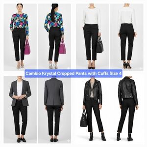 Cambio Krystal Cropped Pants with Cuffs Size 4